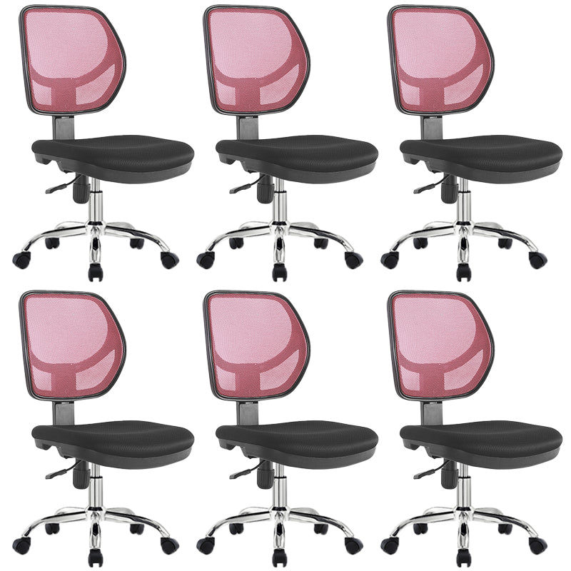 Modern No Arm Task Chair Wheels Included Conference Chair for Office