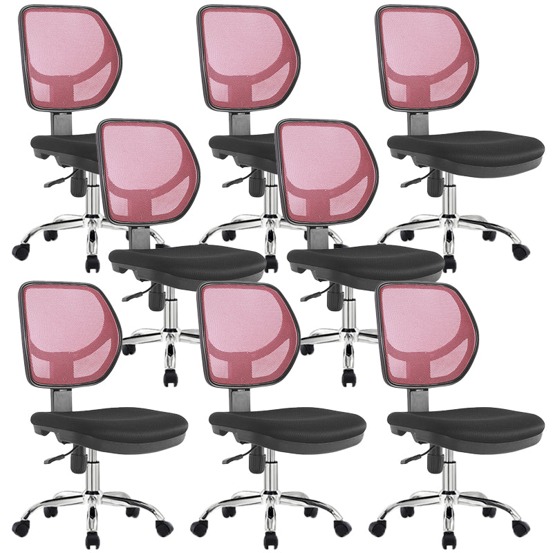 Modern No Arm Task Chair Wheels Included Conference Chair for Office