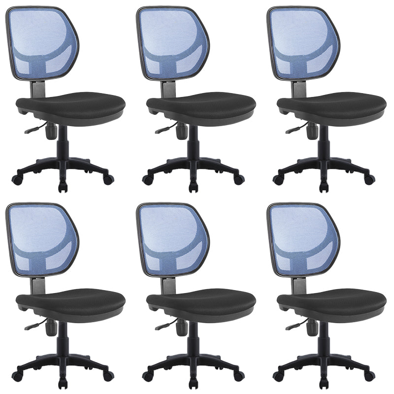 Modern No Arm Task Chair Wheels Included Conference Chair for Office