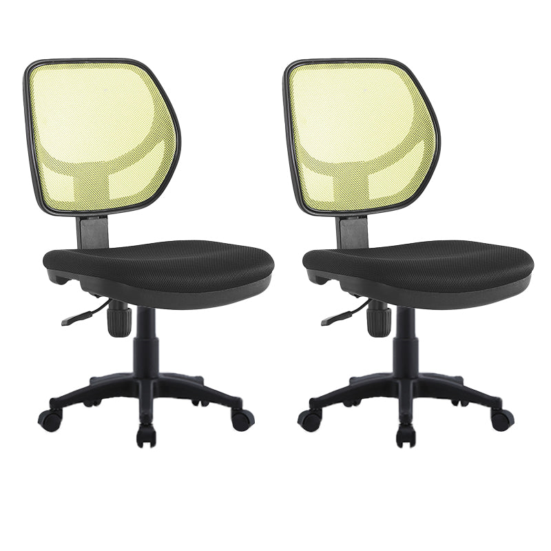 Modern No Arm Task Chair Wheels Included Conference Chair for Office