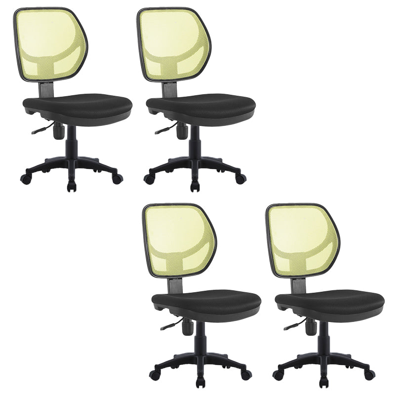 Modern No Arm Task Chair Wheels Included Conference Chair for Office