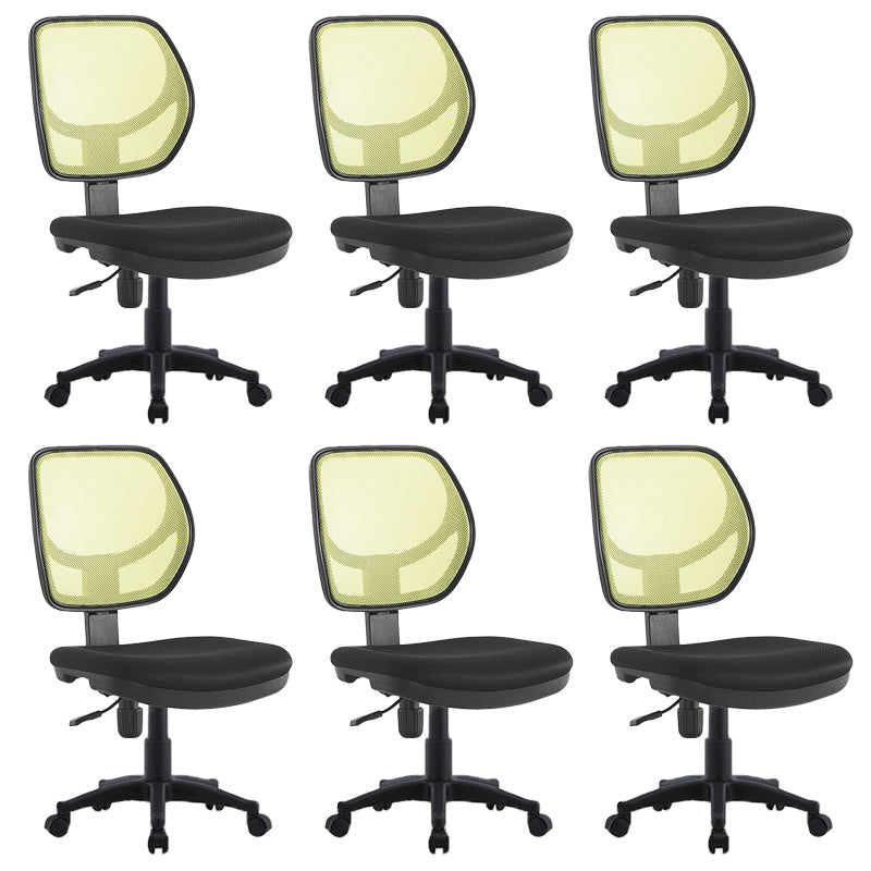 Modern No Arm Task Chair Wheels Included Conference Chair for Office