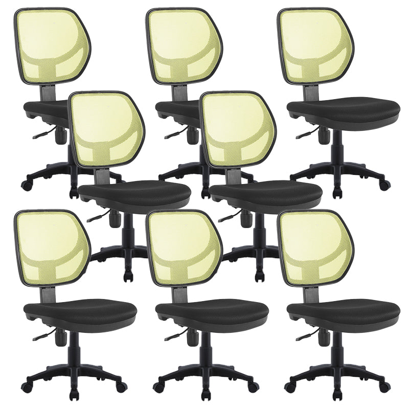 Modern No Arm Task Chair Wheels Included Conference Chair for Office