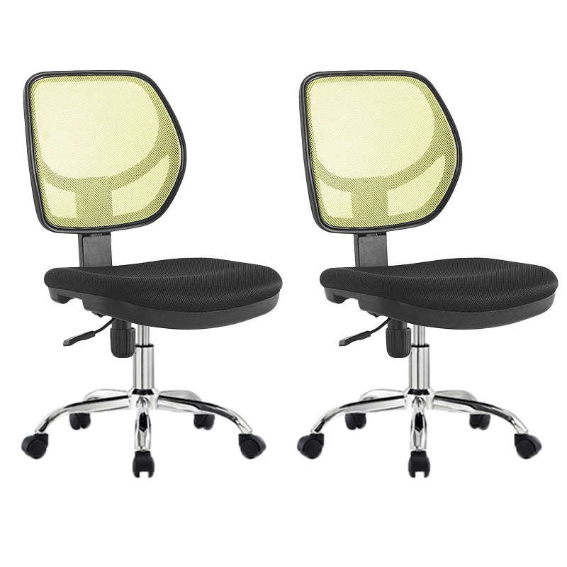 Modern No Arm Task Chair Wheels Included Conference Chair for Office