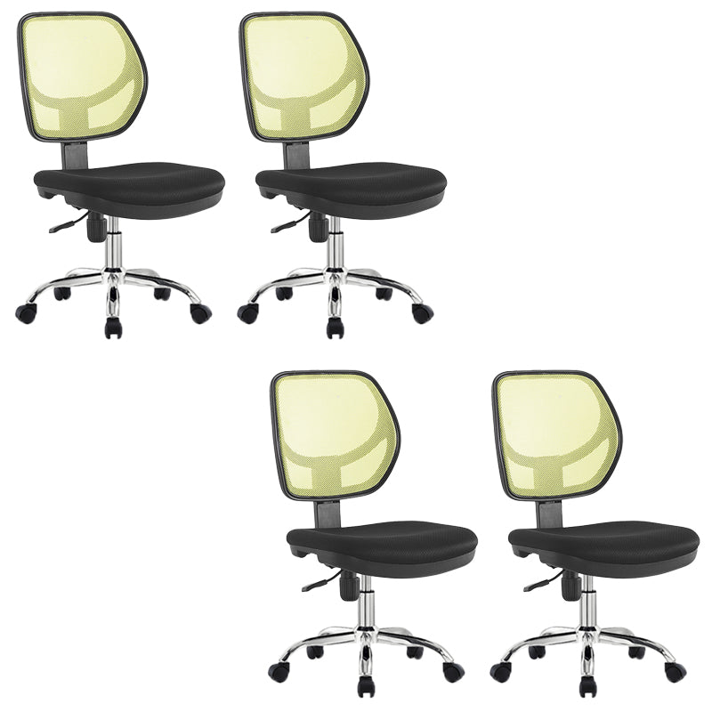 Modern No Arm Task Chair Wheels Included Conference Chair for Office