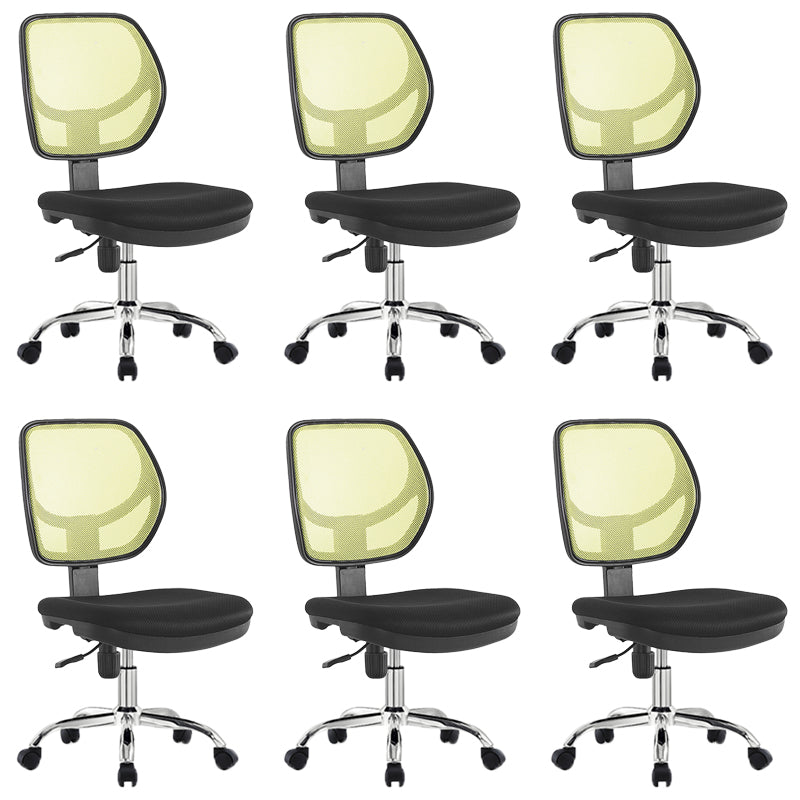 Modern No Arm Task Chair Wheels Included Conference Chair for Office