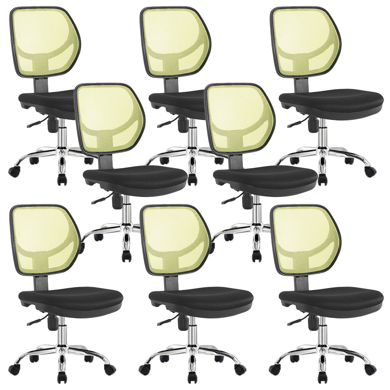 Modern No Arm Task Chair Wheels Included Conference Chair for Office