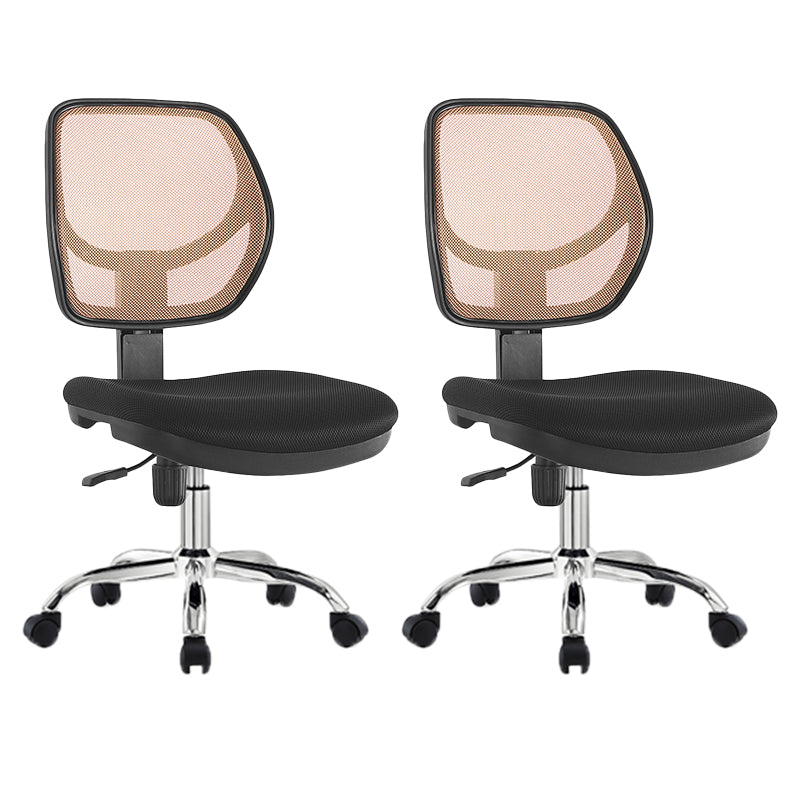 Modern No Arm Task Chair Wheels Included Conference Chair for Office