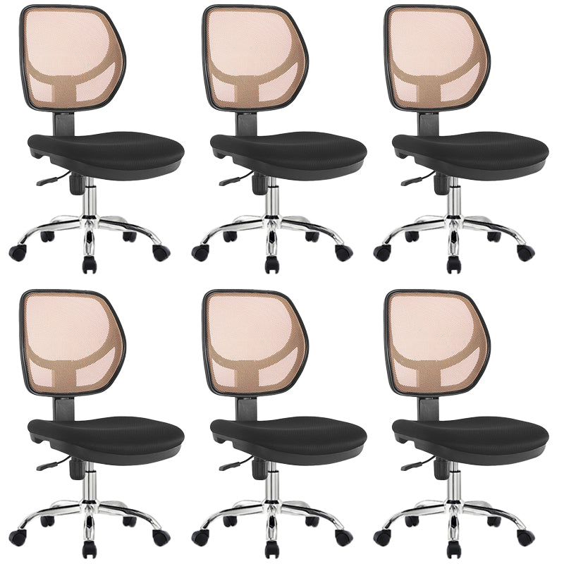 Modern No Arm Task Chair Wheels Included Conference Chair for Office