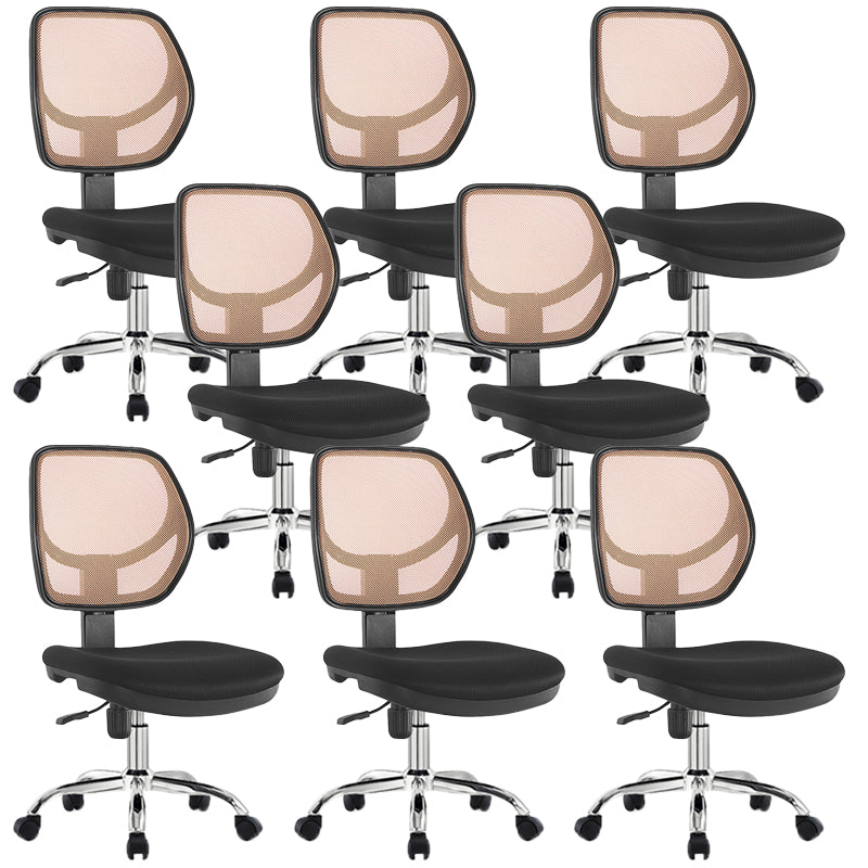 Modern No Arm Task Chair Wheels Included Conference Chair for Office