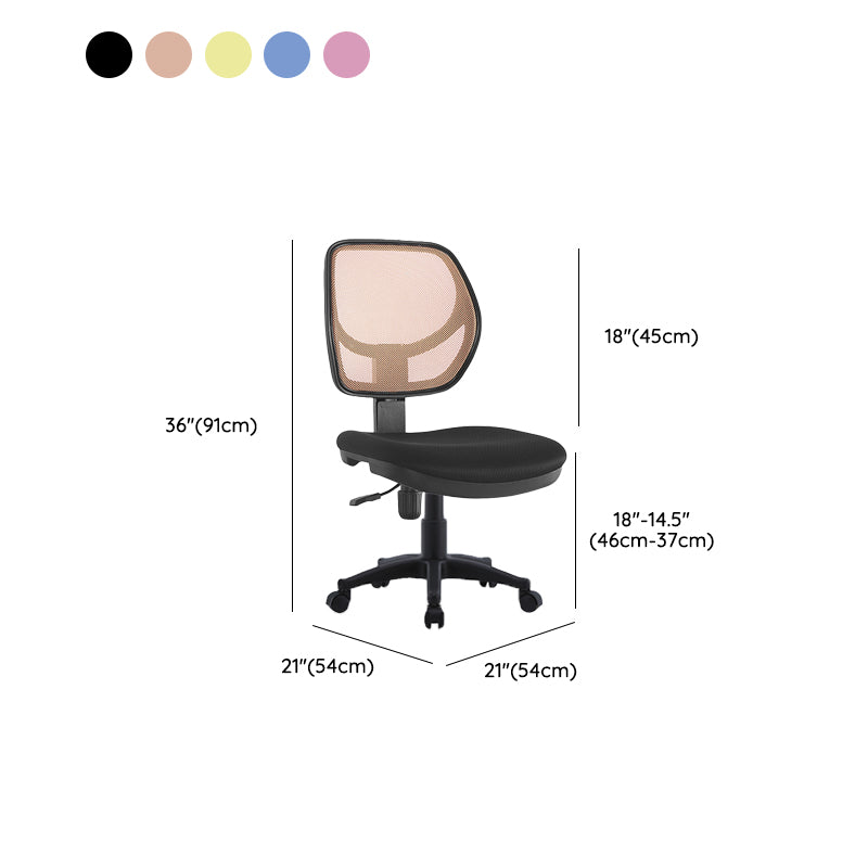 Modern No Arm Task Chair Wheels Included Conference Chair for Office