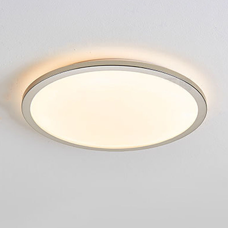 Round Flush Mount Light Contemporary Metal Hanging Light Fixture