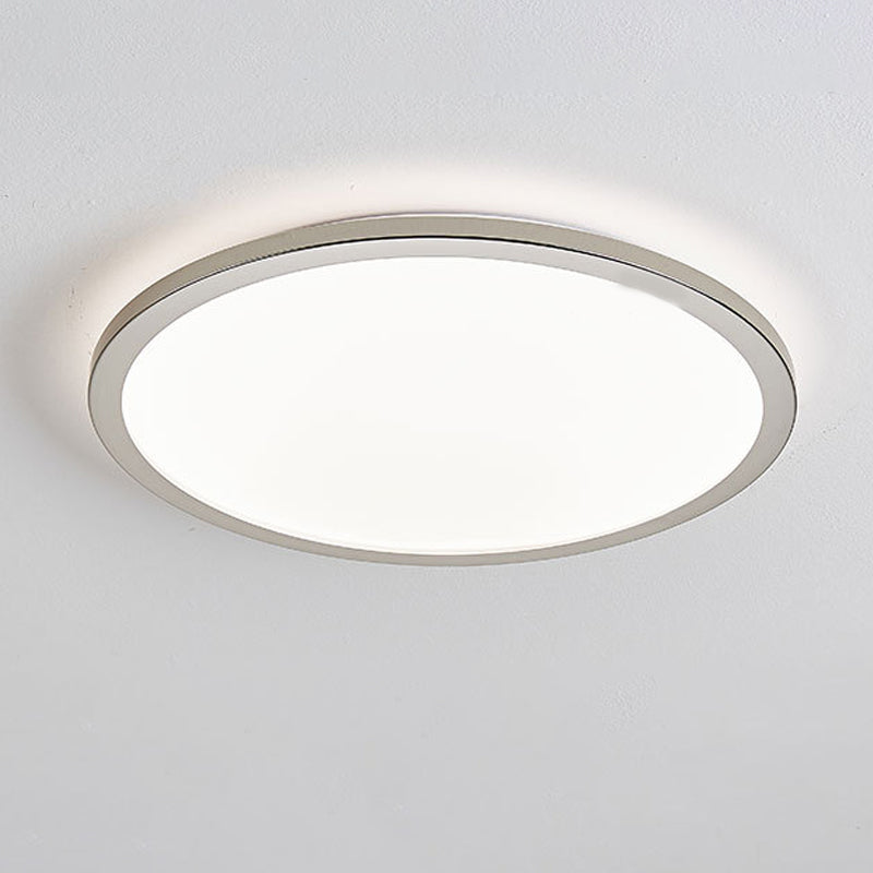 Round Flush Mount Light Contemporary Metal Hanging Light Fixture