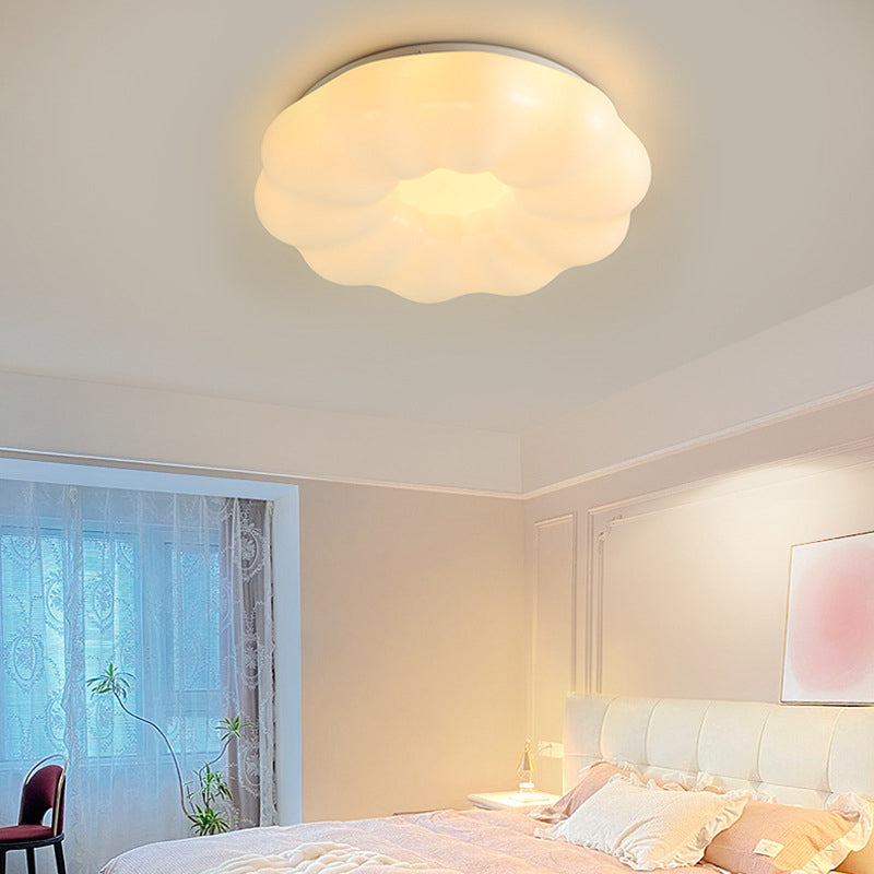 LED Modern Flush Mount Metal Cloud Shape Ceiling Light with Acrylic Shade for Living Room