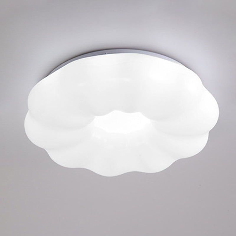 LED Modern Flush Mount Metal Cloud Shape Ceiling Light with Acrylic Shade for Living Room