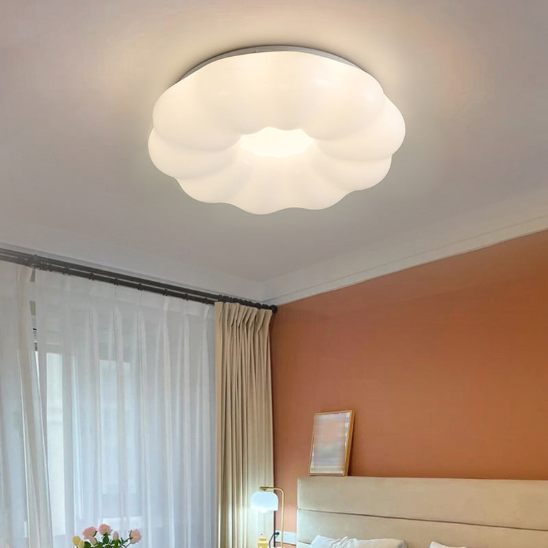 LED Modern Flush Mount Metal Cloud Shape Ceiling Light with Acrylic Shade for Living Room