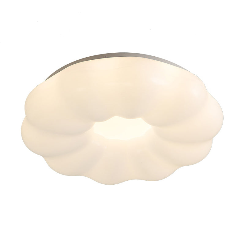 LED Modern Flush Mount Metal Cloud Shape Ceiling Light with Acrylic Shade for Living Room