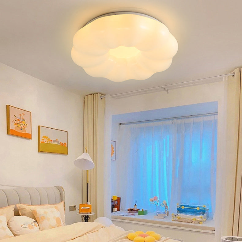 LED Modern Flush Mount Metal Cloud Shape Ceiling Light with Acrylic Shade for Living Room