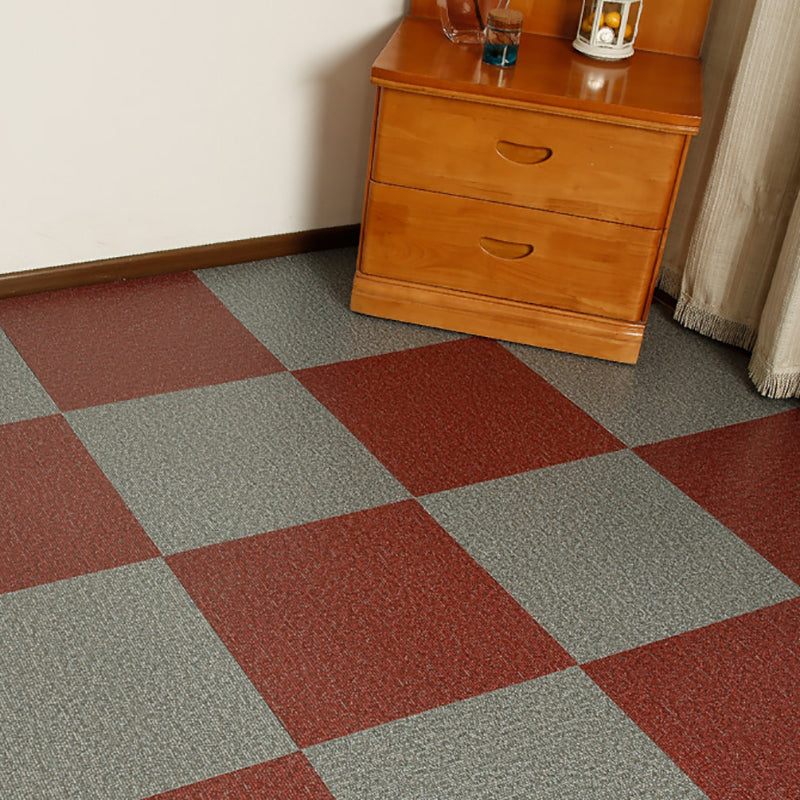 Modern Fabric Look Plastic Floor Water Resistant Square Edge Floor Tiles