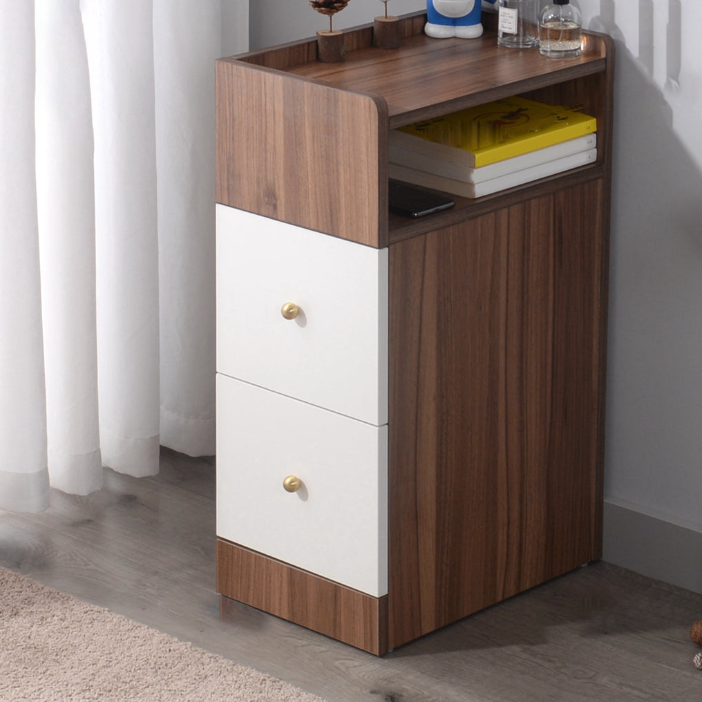 Modern Kids Nightstand Manufactured Wood Kids Bedside Table with Drawers