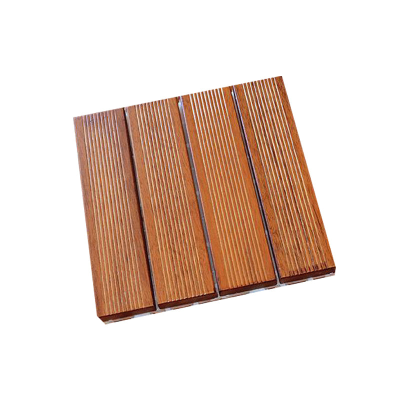 Modern Side Trim Piece Solid Wood Click-Locking Wood Tile Set for Patio Garden