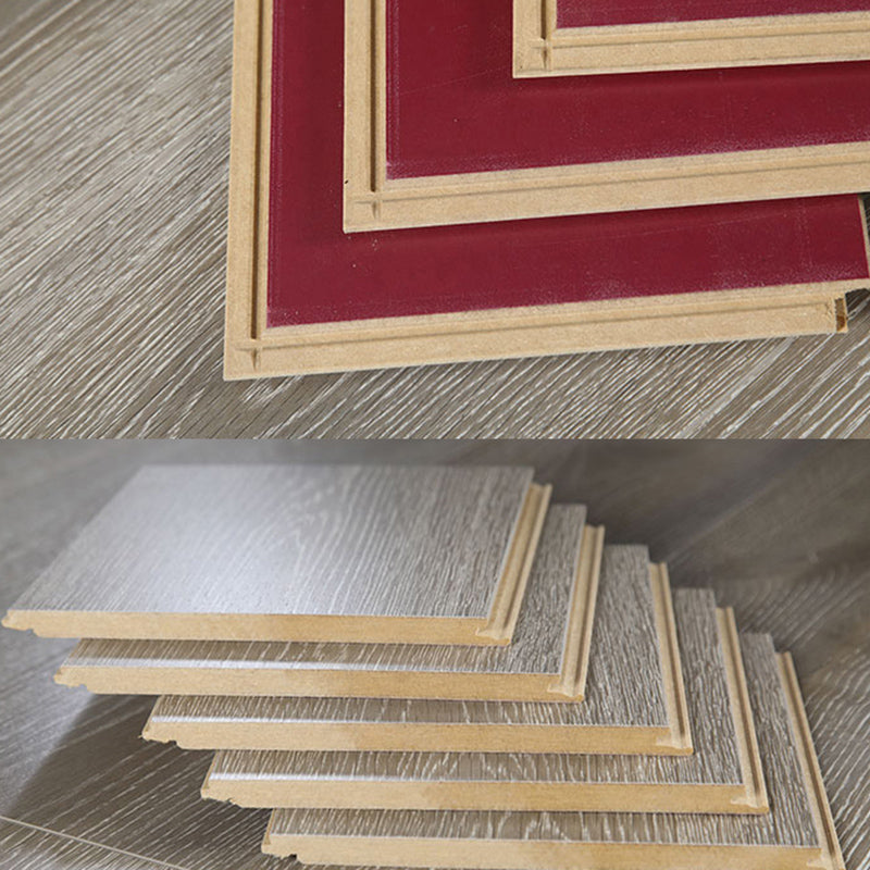 Traditional Wood Flooring Tiles Wire Brushed Waterproof Click-Locking Wood Tile Set