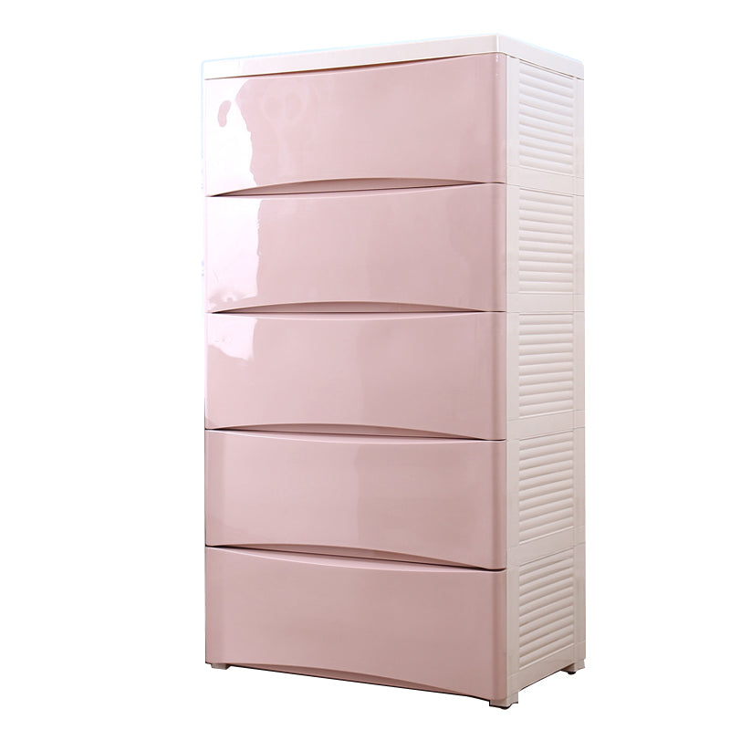 Modernism Plastic Nursery Dresser Vertical Kids Nightstand for Bedroom