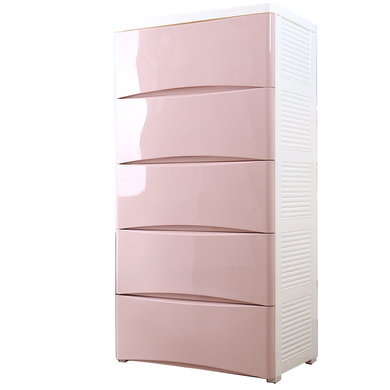 Modernism Plastic Nursery Dresser Vertical Kids Nightstand for Bedroom