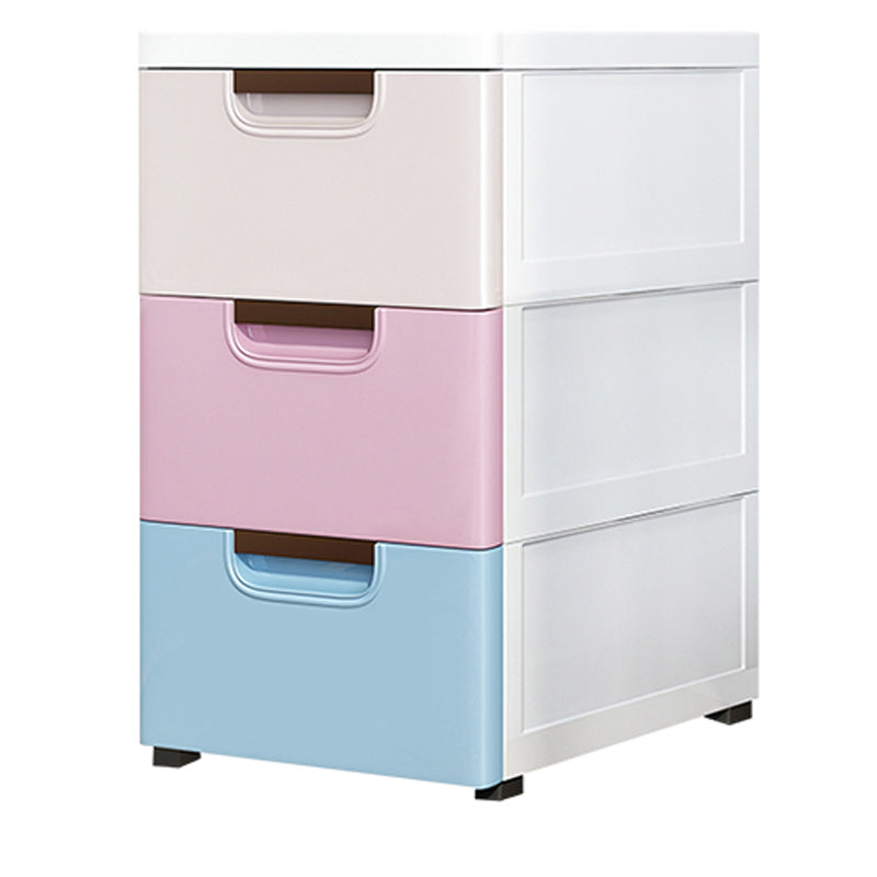 Contemporary Kids Dressers Plastic Vertical Nursery Dresser with Drawers for Home