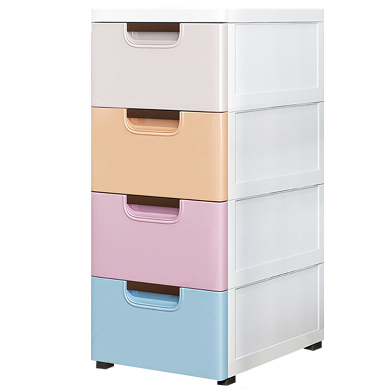 Contemporary Kids Dressers Plastic Vertical Nursery Dresser with Drawers for Home