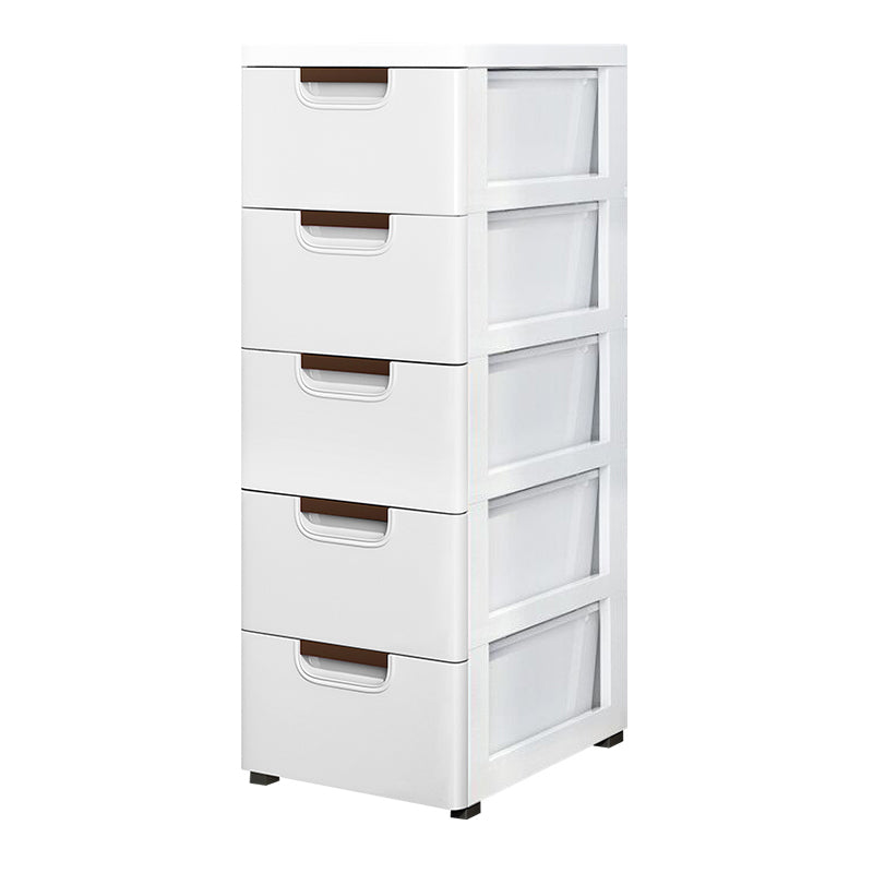 Contemporary Kids Dressers Plastic Vertical Nursery Dresser with Drawers for Home