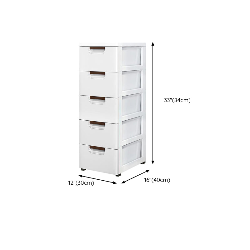 Contemporary Kids Dressers Plastic Vertical Nursery Dresser with Drawers for Home