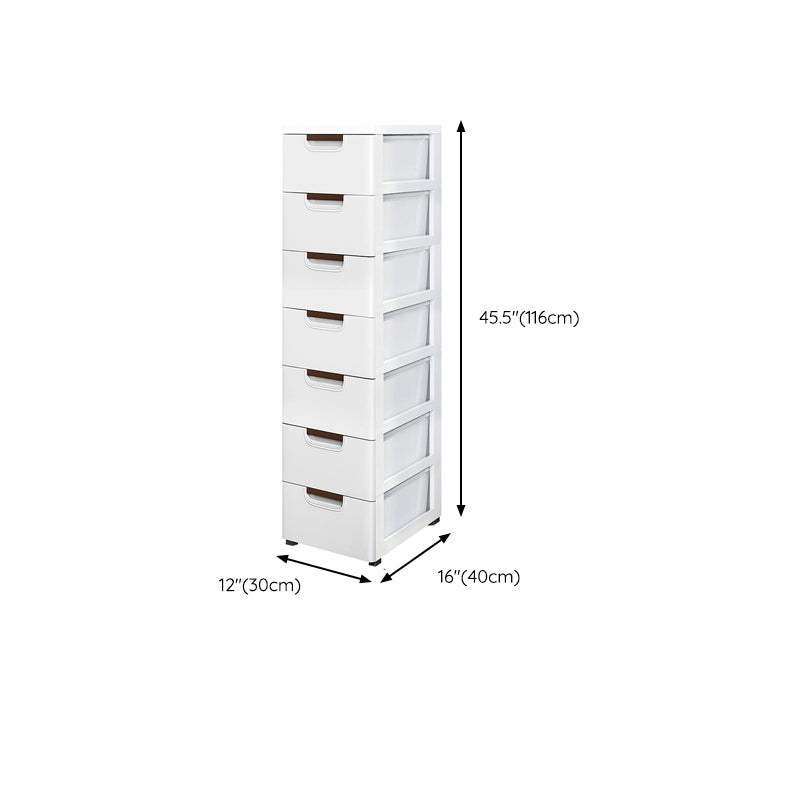 Contemporary Kids Dressers Plastic Vertical Nursery Dresser with Drawers for Home