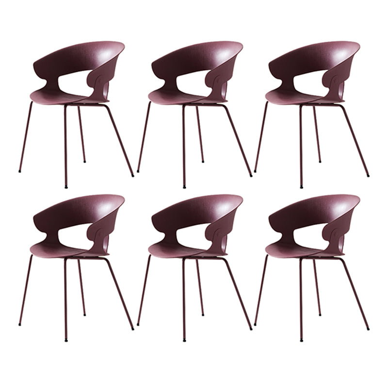 Plastic Indoor-Outdoor Chair Stacking Armles Outdoors Dining Chairs