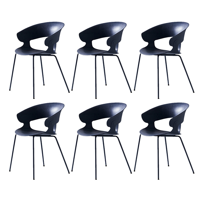 Plastic Indoor-Outdoor Chair Stacking Armles Outdoors Dining Chairs