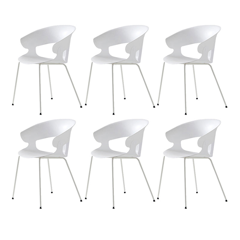 Plastic Indoor-Outdoor Chair Stacking Armles Outdoors Dining Chairs