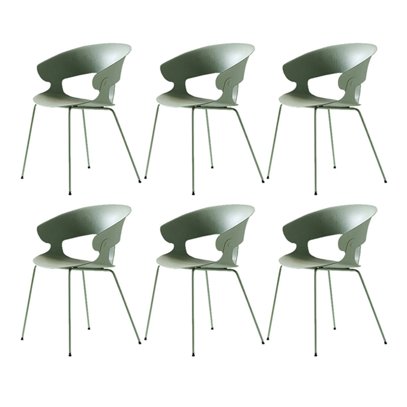 Plastic Indoor-Outdoor Chair Stacking Armles Outdoors Dining Chairs