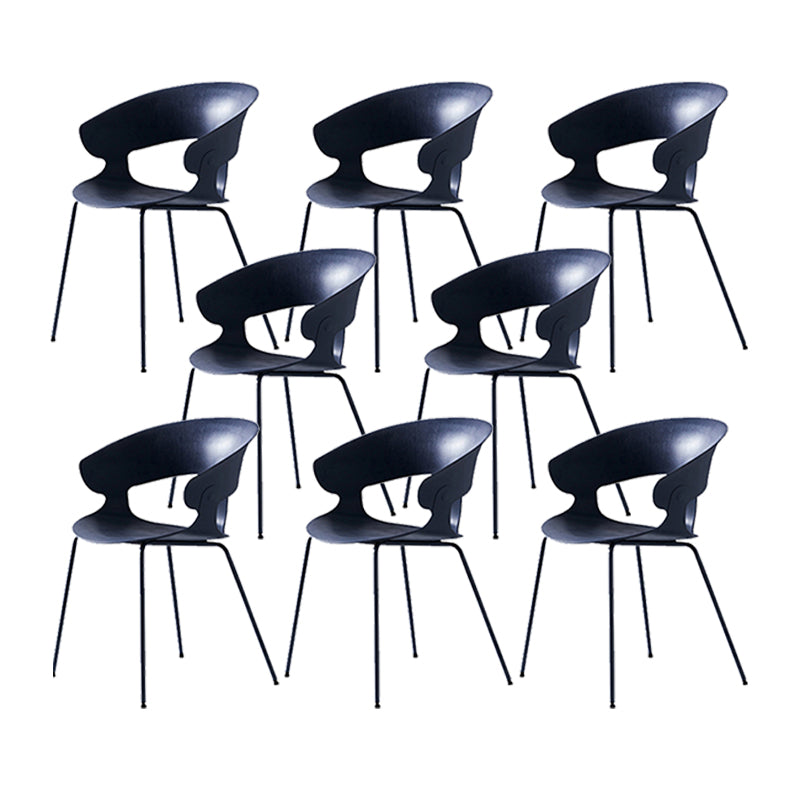 Plastic Indoor-Outdoor Chair Stacking Armles Outdoors Dining Chairs