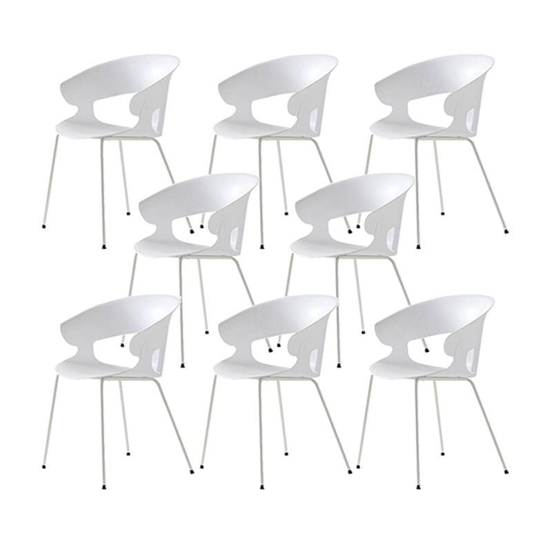 Plastic Indoor-Outdoor Chair Stacking Armles Outdoors Dining Chairs