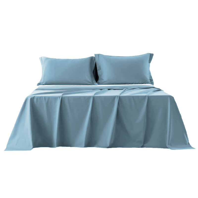 Sheet Sets Cotton Solid Color Breathable Wrinkle Resistant Super Soft Bed Sheet Set