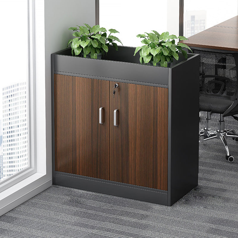 Wood Vertical File Cabinet Modern Storage Shelves File Cabinet with Lock