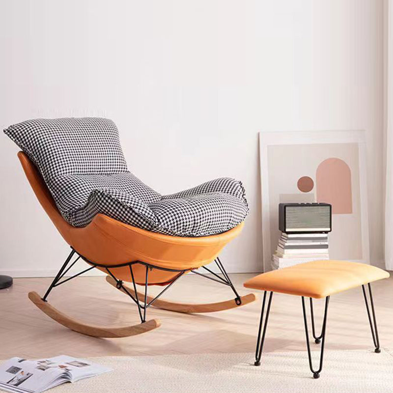 Modern Single Lazy Rocking Chair Indoor Sofa Rocking Chair with Cushion