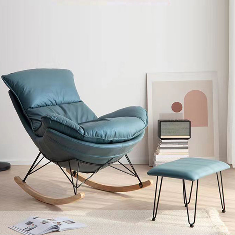 Modern Single Lazy Rocking Chair Indoor Sofa Rocking Chair with Cushion