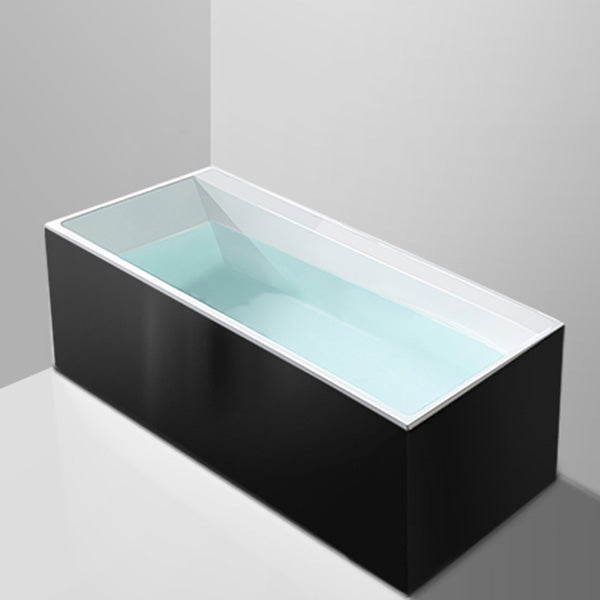 Freestanding Antique Finish Soaking Bathtub Rectangular Modern Bath Tub