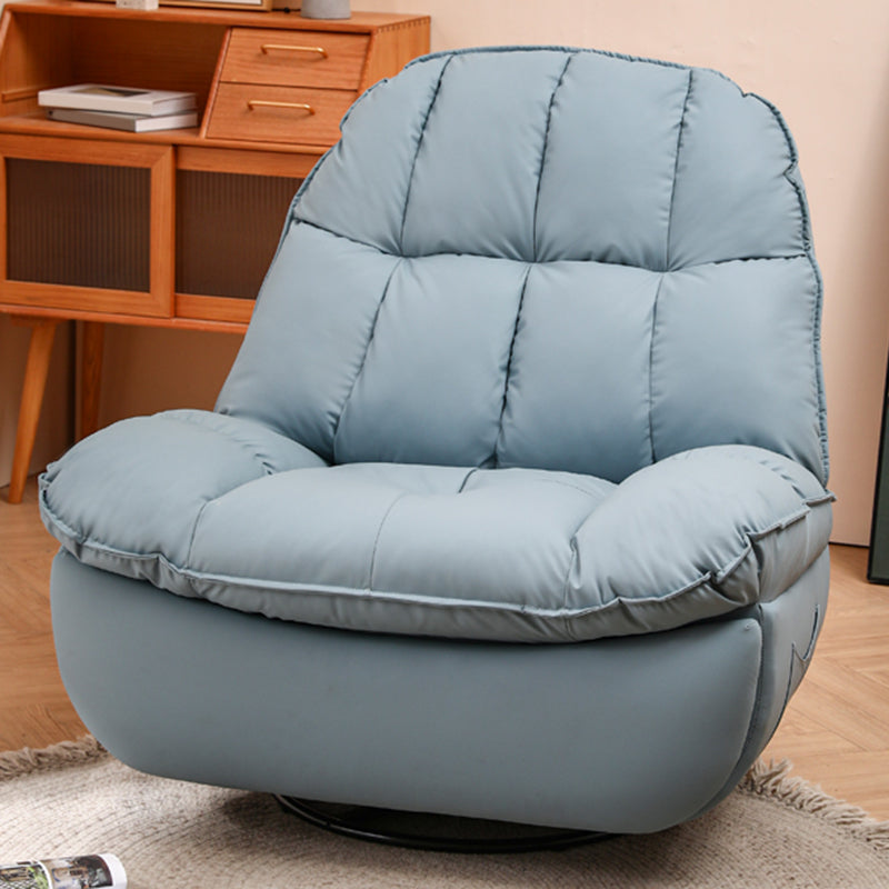 Contemporary Bonded Leather Standard Recliner with Tufted Back