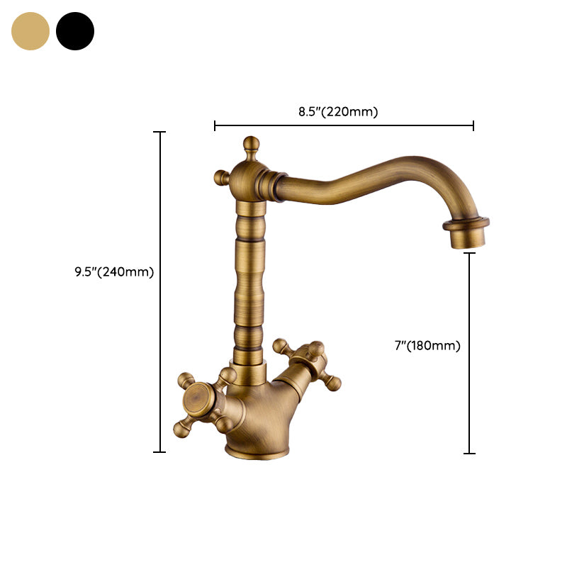 Industrial Wide Spread Bathroom Faucet Cross Handles Centerset Lavatory Faucet