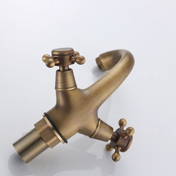 Knob Handle Wide Spread Bathroom Faucet Industrial Lavatory Faucet