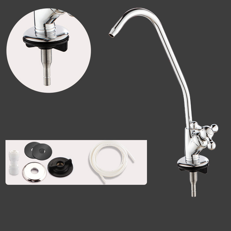 Modern Style Standard Kitchen Faucet Gooseneck 1-Hole Standard Kitchen Faucet