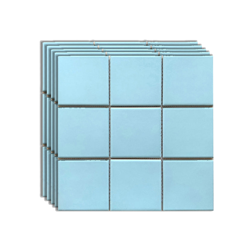 Grid Mosaic Sheet Wall Mixed Material Square Glazed Pressed Floor Tile