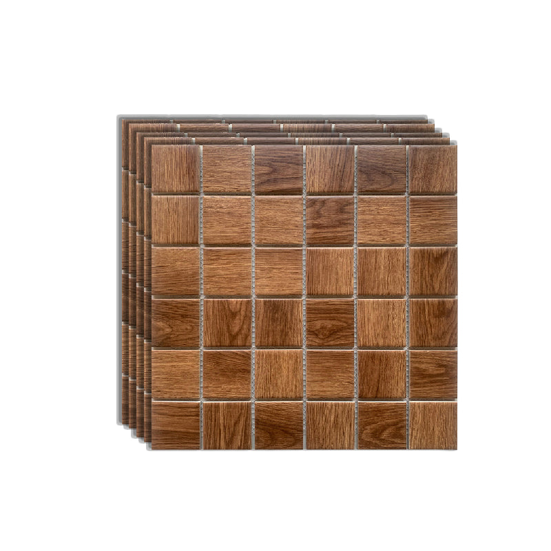 Grid Mosaic Sheet Wall Mixed Material Square Glazed Pressed Floor Tile